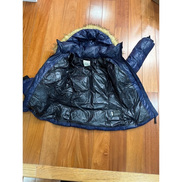 S13 New York S13 Women's Allie Puffer Shoet Coat Jacket Faux Fur Hood Size M - Picture 7 of 10